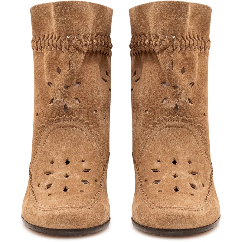 Isabel Marant Stiefel Stivaletto Woosta con Trafori e Nappine beige(Image 2)