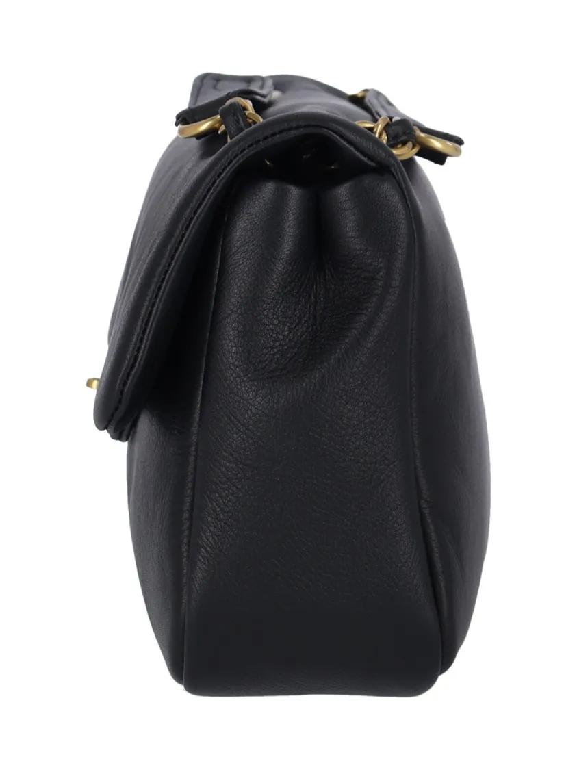 Thumbnail - Vivienne Westwood Crossbody Bags - Structured Black Leather Bag With Gold-Tone Clasp - Gr. unisize - in Schwarz - für Da...
