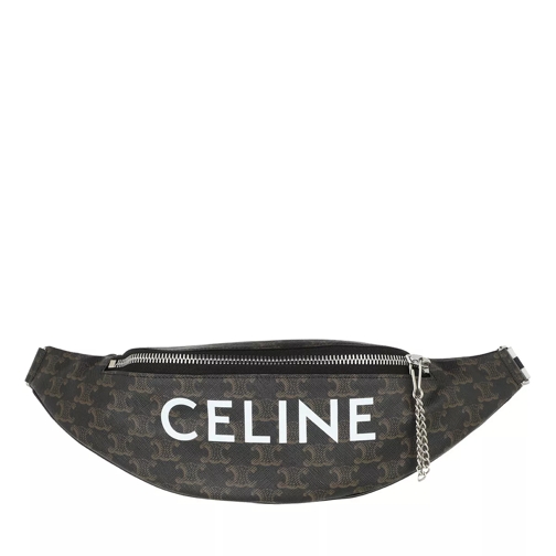 Celine Triomphe Logo Canvas Belt Bag Black Gürteltasche