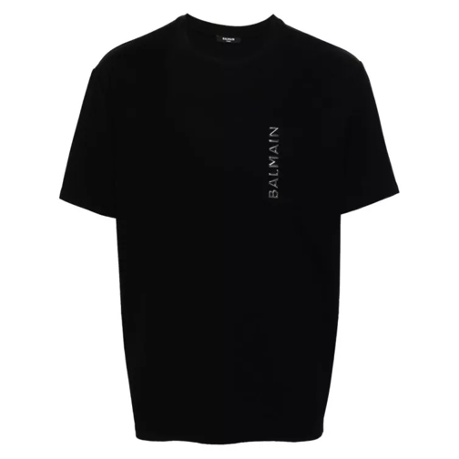 Balmain Black Embossed Logo T-Shirt Black 
