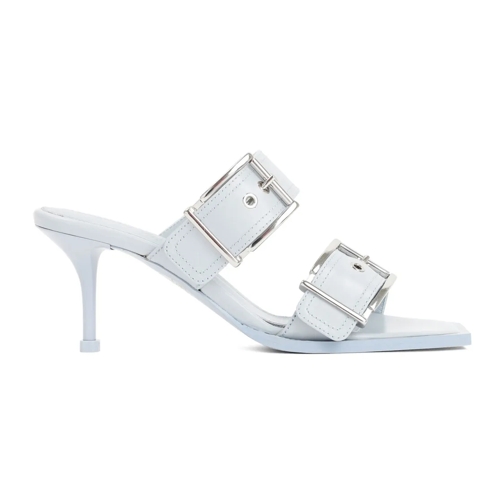 Alexander McQueen Sandale Spring Blue Leather Sandals Blue