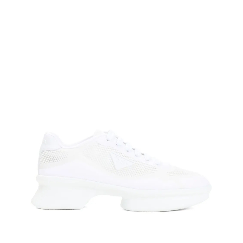 Prada Low-Top-Sneaker Sculpted White Re-Nylon Sneakers White