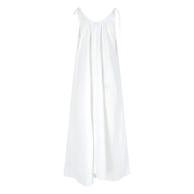Anine Bing Midi-jurk Midi Linen & Lyocell Dress – White White(Image 2)