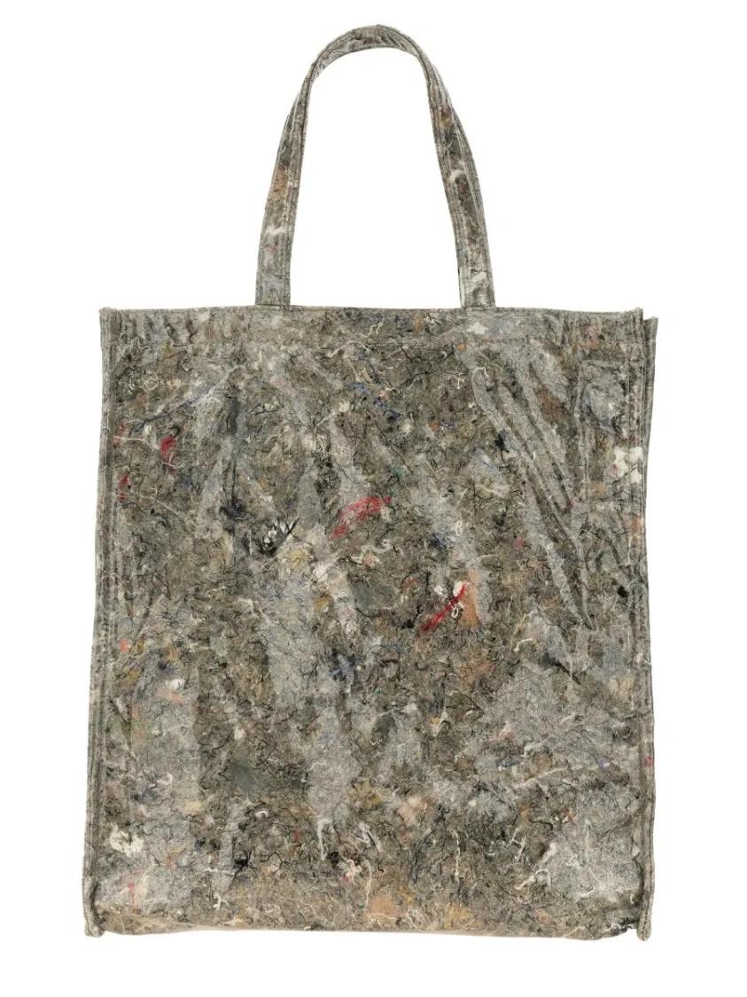Uma Wang Shoppers & Totes Textured Tote Bag With Sturdy Handles in grijs