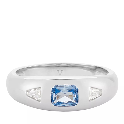 V by Laura Vann Diana Ring Silver/Spinel Blue Stone Band ring