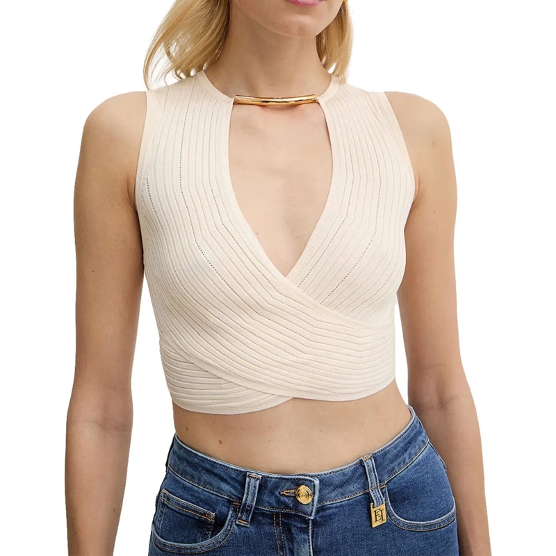 Elisabetta Franchi T-Shirt Tops White weiß(Image 5)