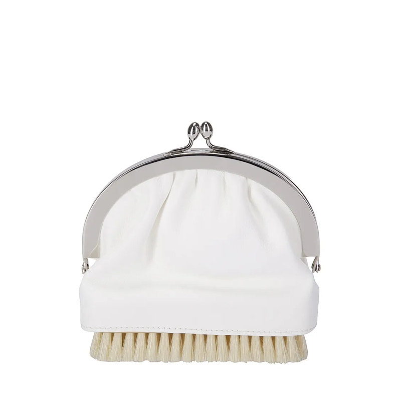 Niccolò Pasqualetti Portemonnee Innovative Leather Purse With Horsehair Bristles White