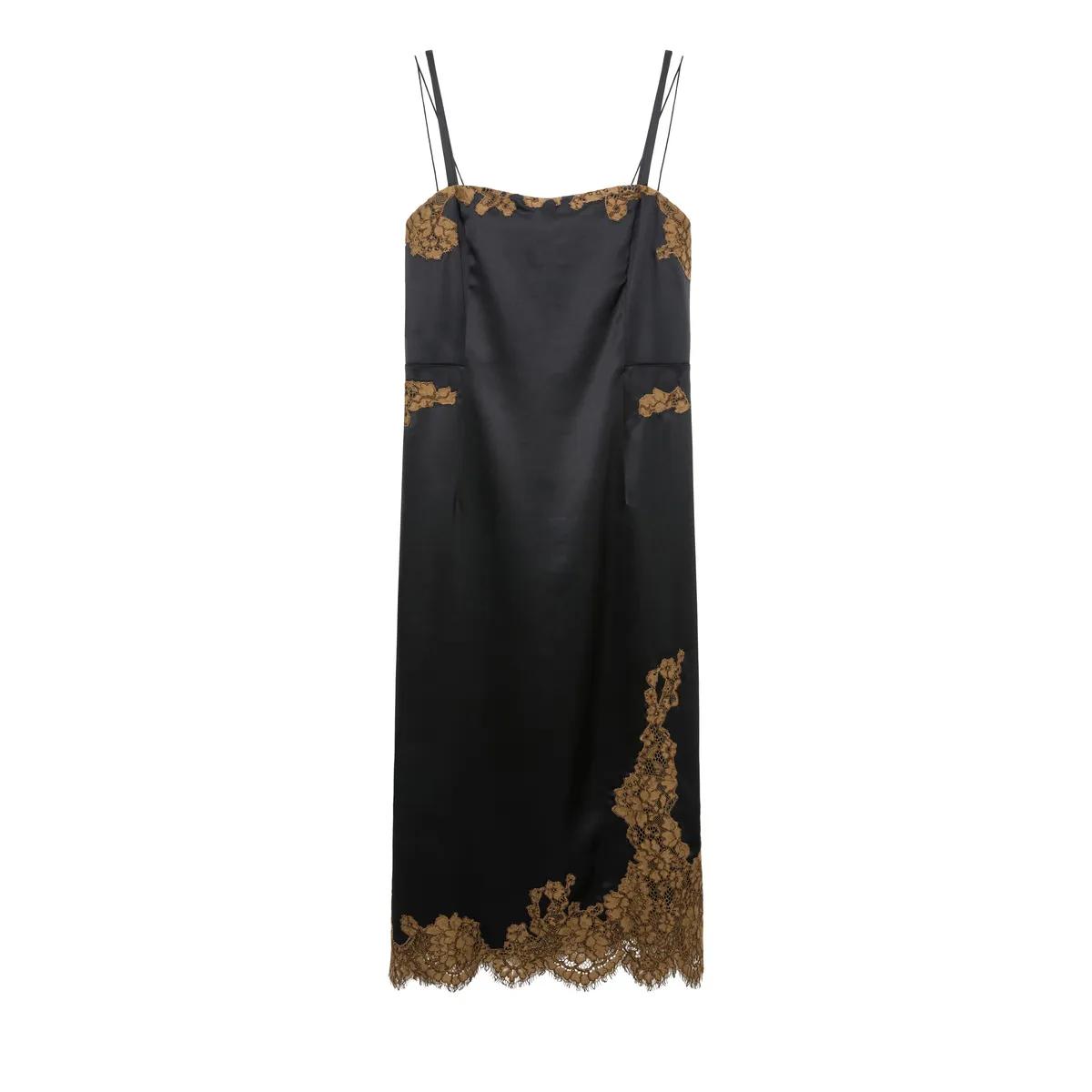 Dorothee Schumacher SHINY STATEMENT dress vinyl black | Kleid