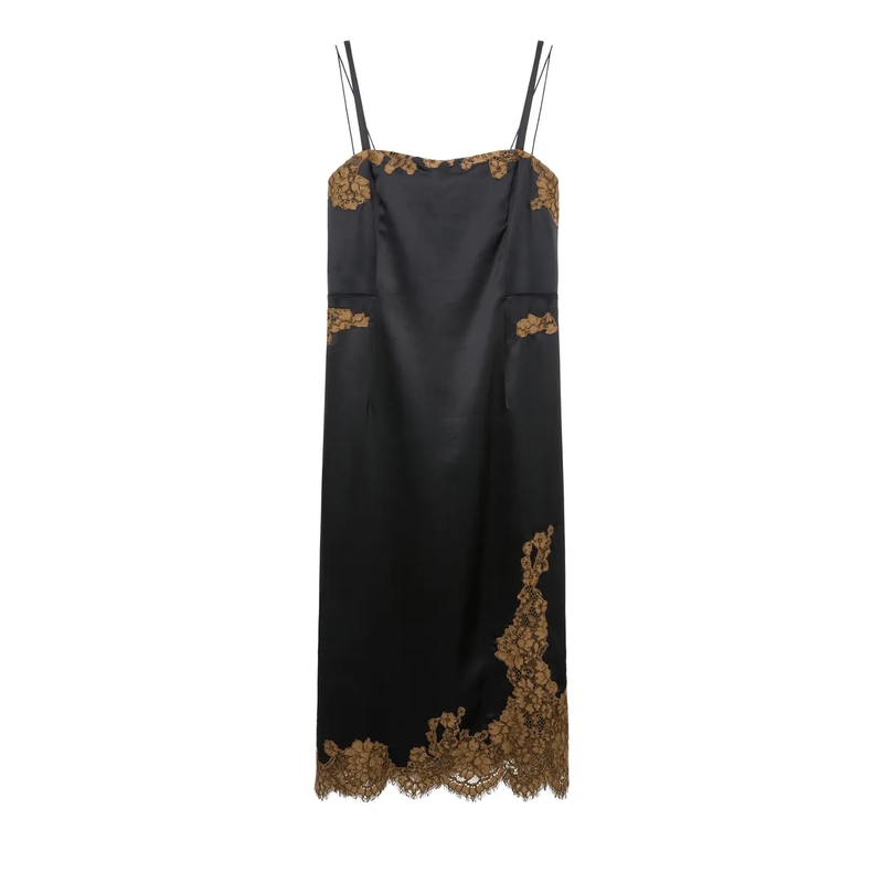 Dorothee Schumacher Slipjurk SHINY STATEMENT dress vinyl black