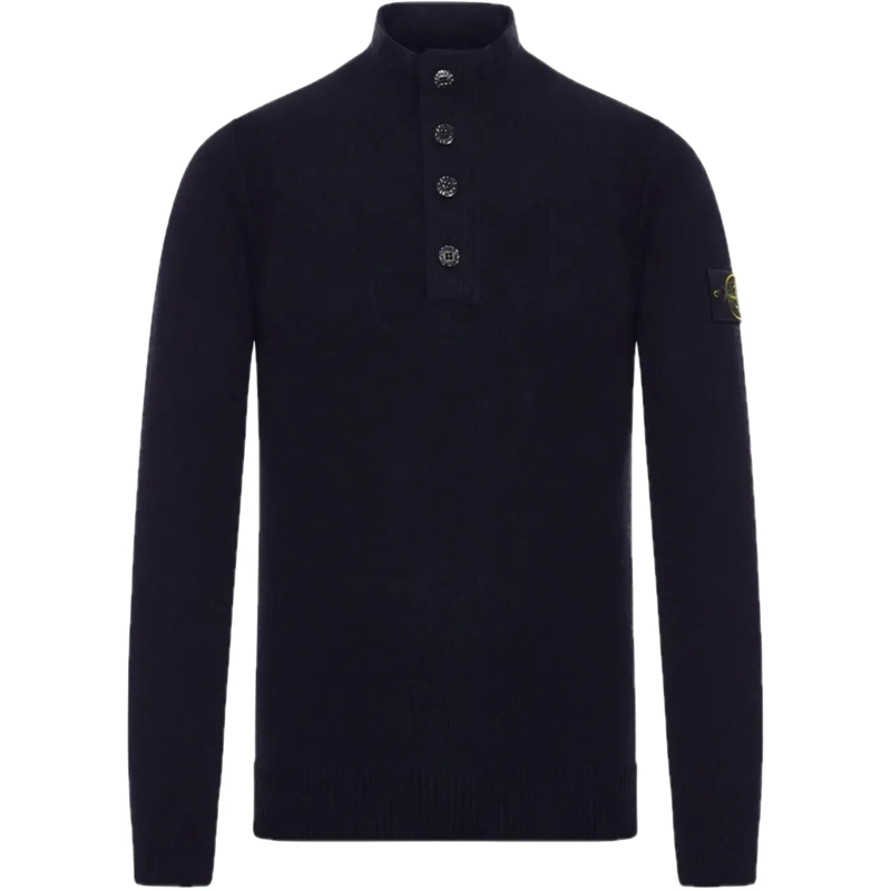 Stone Island Pull pull rits knopen blau