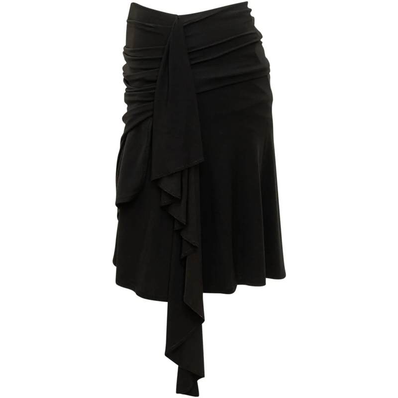Iro Minijupe Gonna Mini Drappeggiata con Balza schwarz(Image 3)