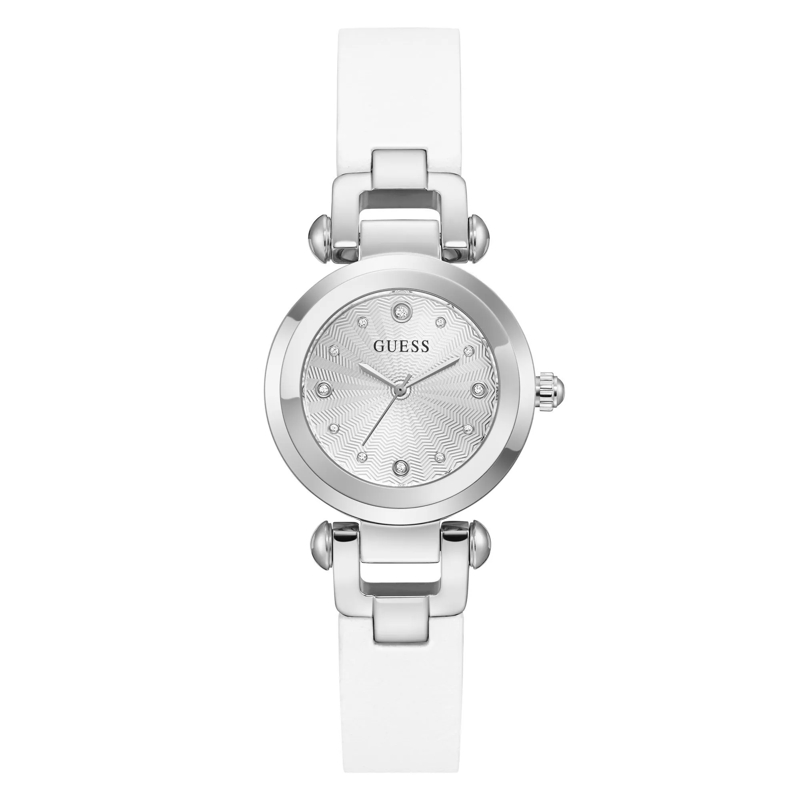 Guess Quarzuhr Quarz-Analoguhr Ginger weiss