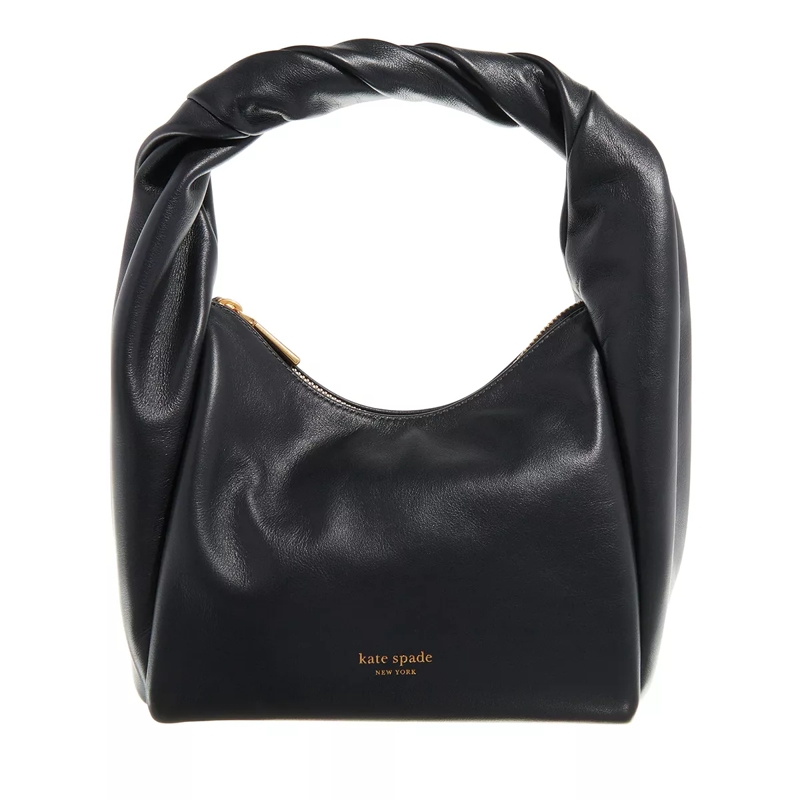Kate Spade New York Hobo Bag Twirl Smooth Leather Top Handle black