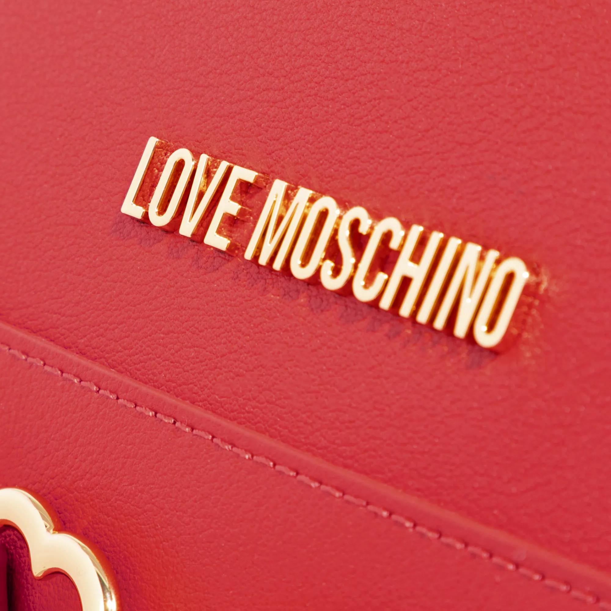 Love Moschino Totes Heart Handle Bag in rood