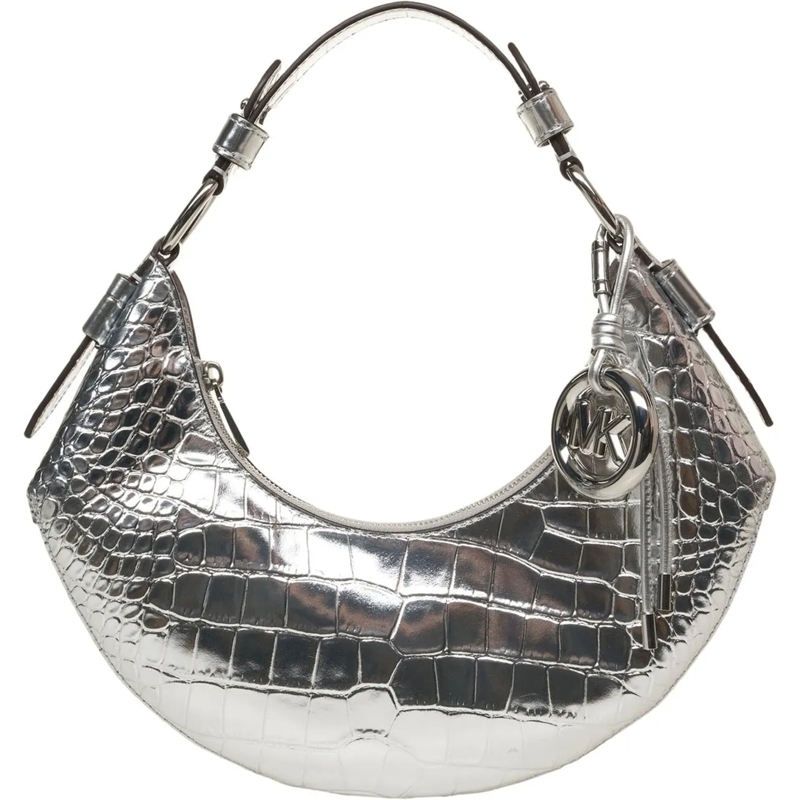 MICHAEL Michael Kors Tote Handbag in croco effect silber