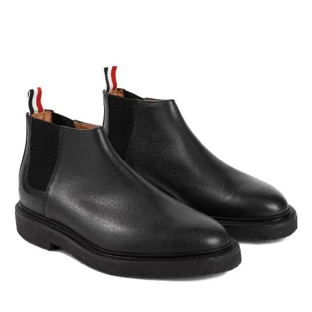 Thom Browne Stiefel - Black Leather Mid Top Chelsea Boots - Gr. 10 - in Schwarz - für Damen