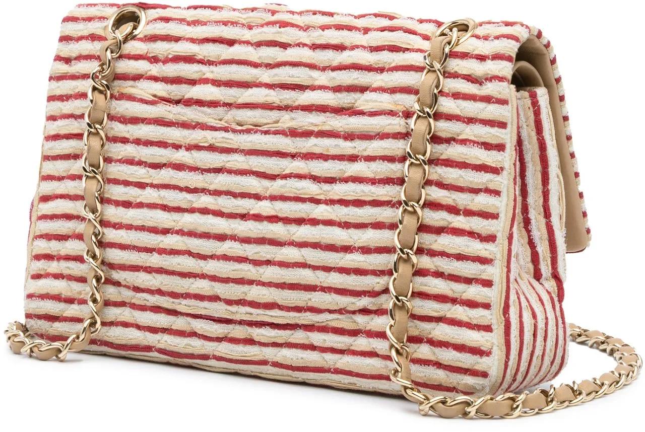 Thumbnail - Chanel Hobo Bags - 2014 Medium Classic Jersey Coco Sailor Double Flap - Gr. unisize - in Rot - für Damen
