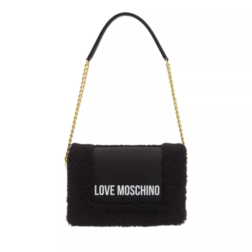 Love Moschino Fun & Fur Black Shoulder Bag