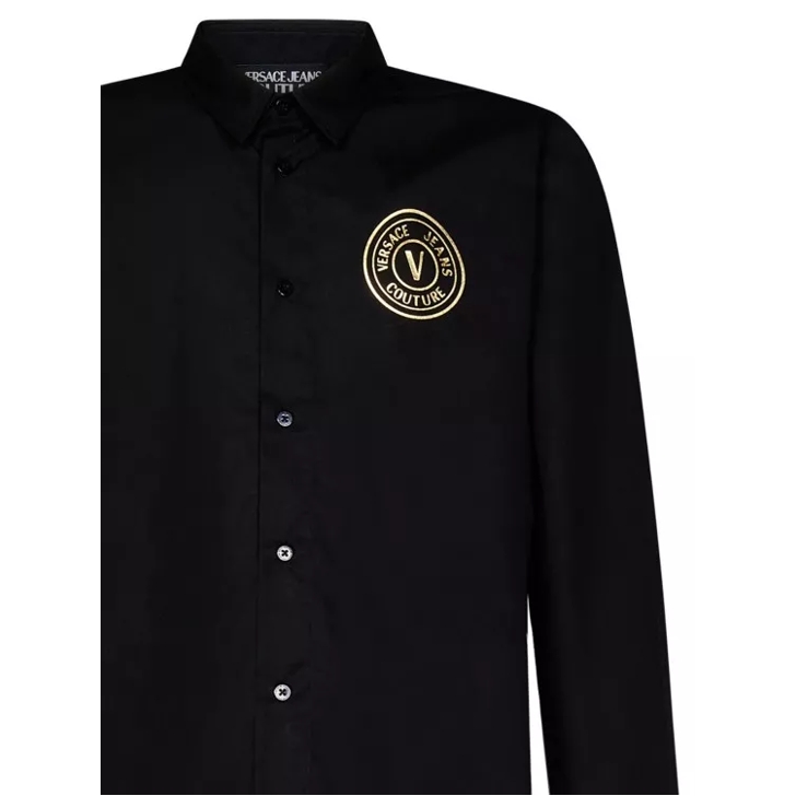 versace jeans couture long sleeve shirt black