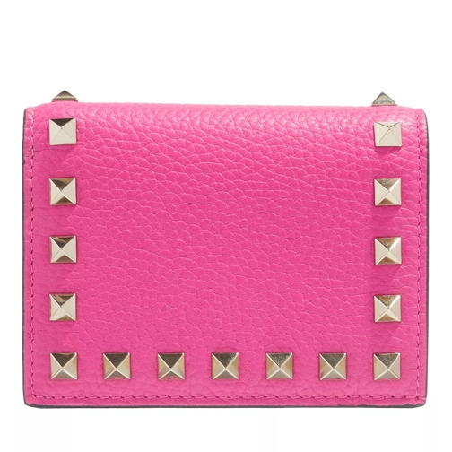 Valentino Garavani Rockstud Wallet Pink Bi-Fold Wallet