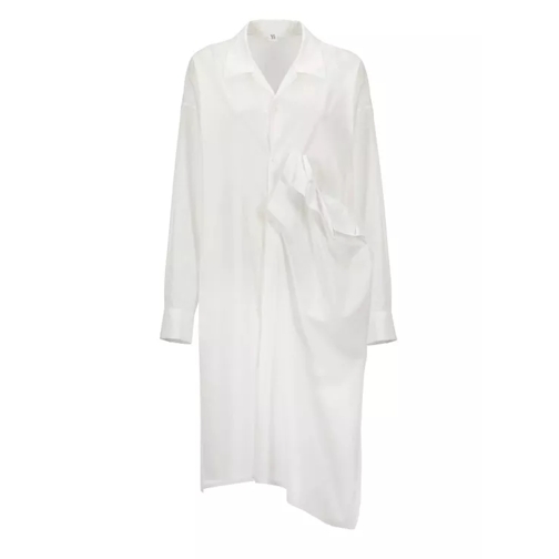 Y-3 Cotton Chemisier Dress White 