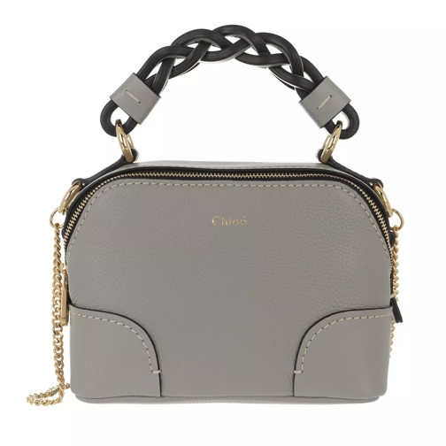 Chloé Mini Daria Chain Crossbody Bag Leather Stormy Grey Cross body-väskor