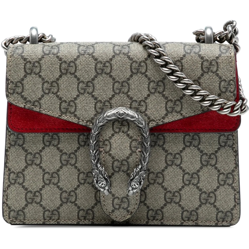 Gucci Schultertasche Small GG Supreme Dionysus Crossbody braun