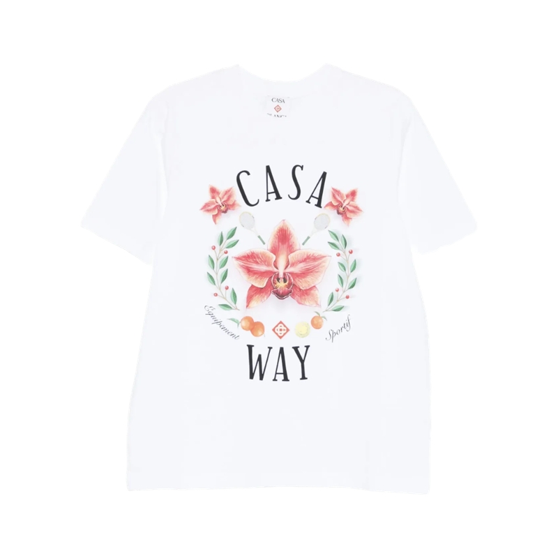 Casablanca  T-Shirt mit Orchideen-Print white white