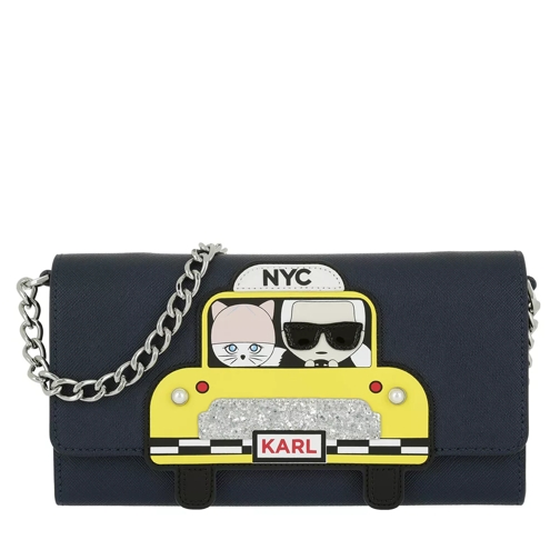 Karl Lagerfeld Karl NYC Taxi Chain Wallet Night Blue Portemonnee Aan Een Ketting