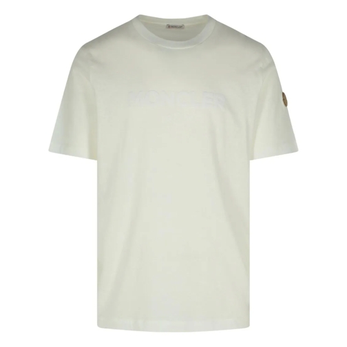 Moncler White Cashmere Blend T-Shirt White T-shirts