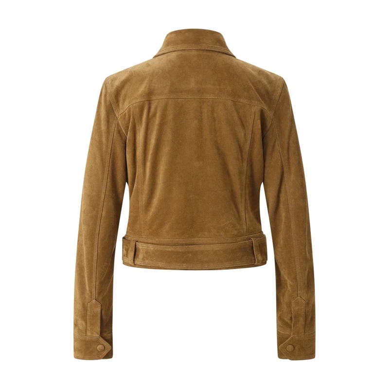 Saint Laurent Übergangsjacke Jacke aus Veloursleder braun(Image 3)