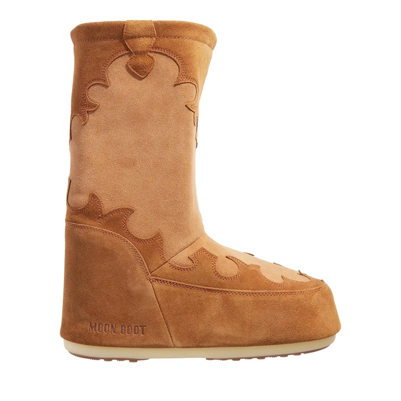 Moonboot Winterboots Mb Icon Suede Embroidery Cognac