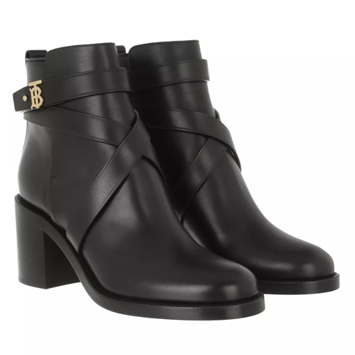 Burberry Boots Leather Black Stiefelette
