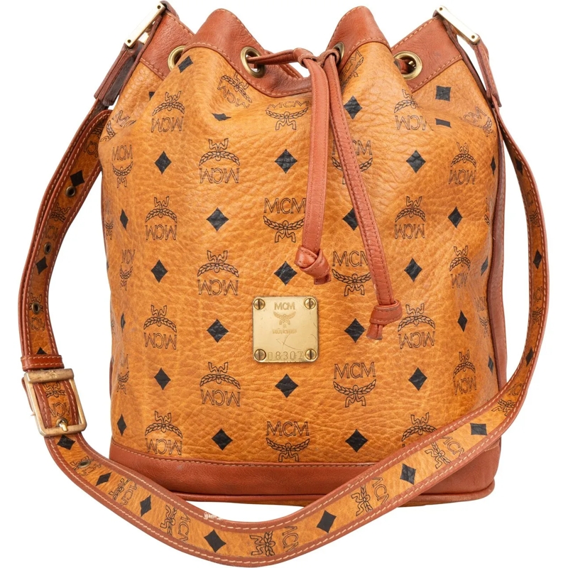 MCM Tote MCM Visetos Monogram Bucket Crossbody Bag braun