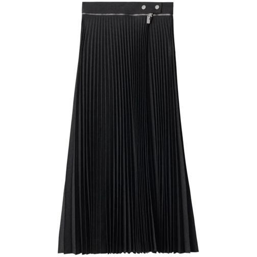 Burberry Jupes midi Pleated Mid-Length Skirt With Fitted Waistband Black