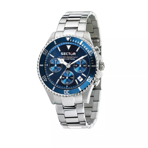 Sector 230 43Mm Chr Blue Dial Br SS Silver Chronograph