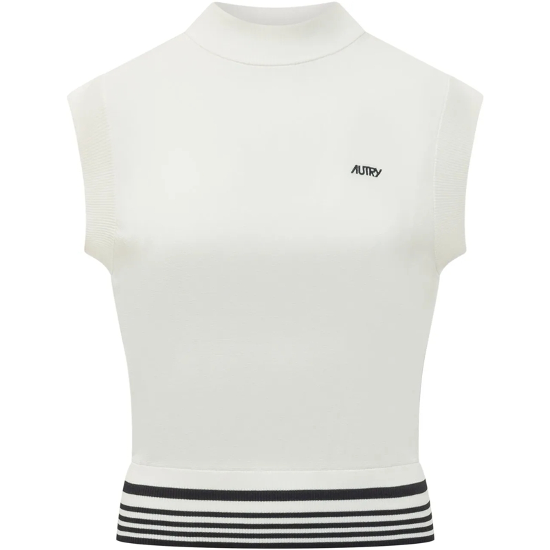 Autry International  Gilet con Logo weiß