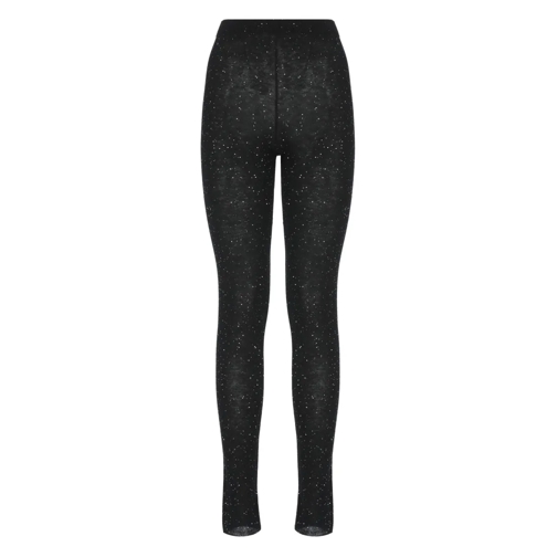 Fabiana Filippi Wool Pants With Paillettes Black Leggings