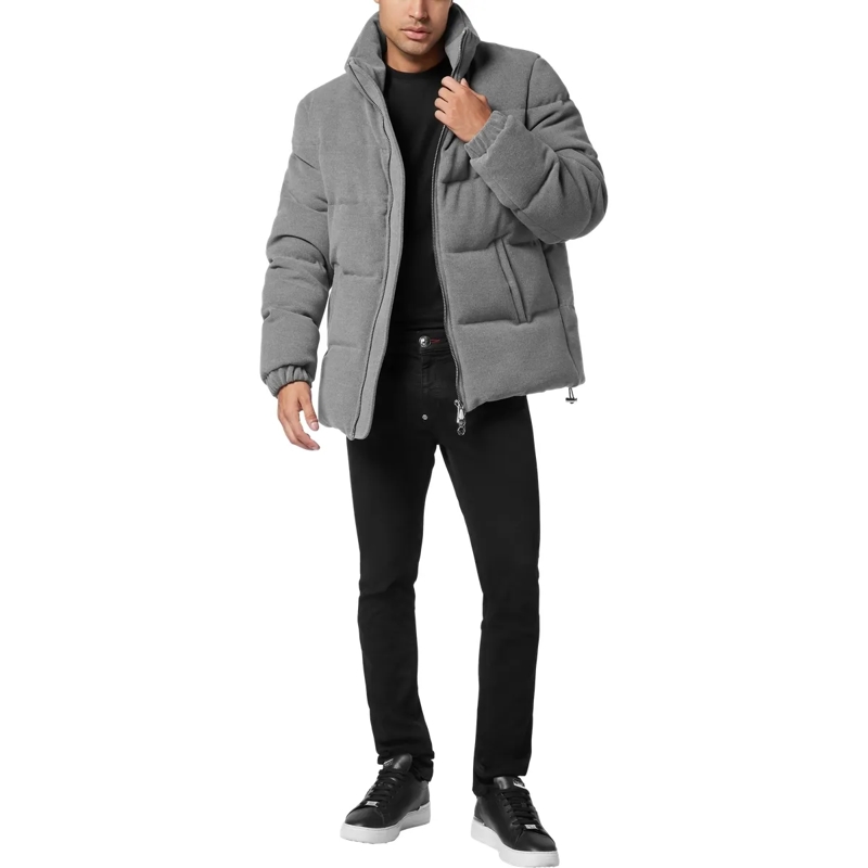 Philipp Plein Lederjacke Jacke grau(Image 4)