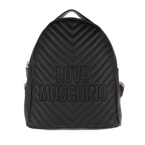 Love Moschino Quilted Logo Backpack Black Sac à dos