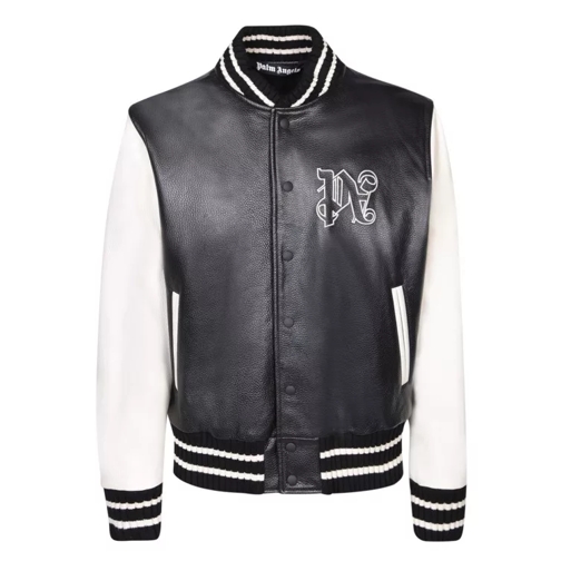 Palm Angels Black Leather Jacket Black Giacche in pelle
