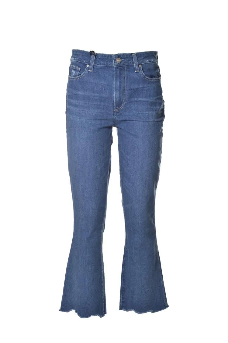 Thumbnail - Paige - Colette Crop Flare Jeans In Blue Denim - Größe 30 - blau