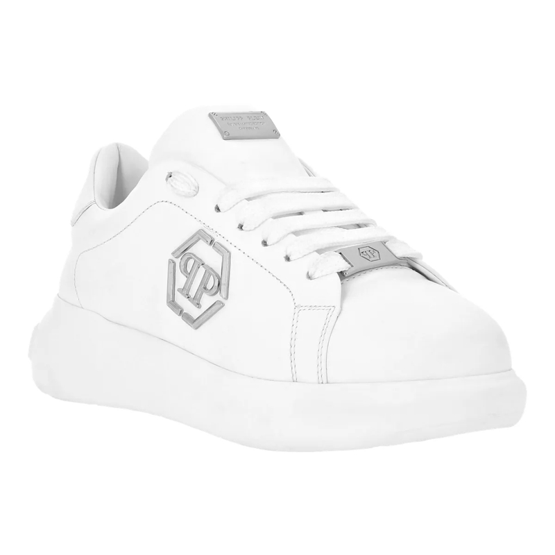 Philipp Plein Low-Top-Sneaker Lo-Top Turnschuhe Hexagon weiss