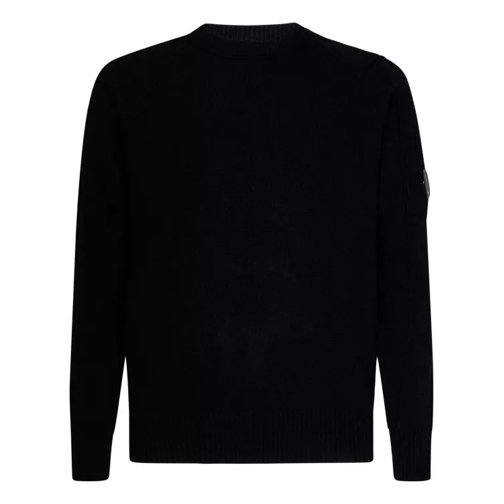 CP Company Black Crewneck Sweater Black Pull