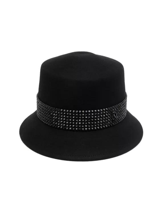 Maison Michel Mützen - Fedora Hat - Gr. M - in Schwarz - für Damen