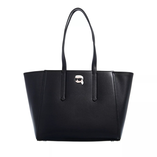 Karl Lagerfeld K/Ikonik 2.0 Leather Tote Pin Black Shopping Bag