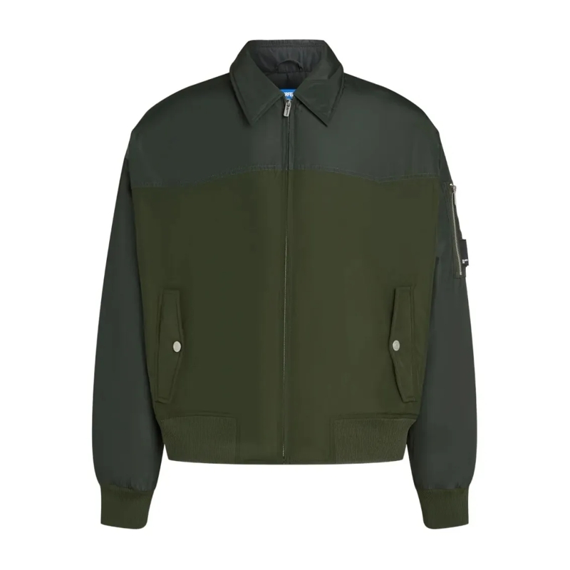 Karl Lagerfeld Daunenjacke Minimalistic Black Giubbino Jacket With Stand Coll Black