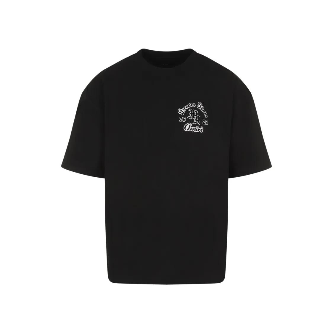 Amiri - Black Cotton Dream Team Oversized Tee - Größe L - schwarz