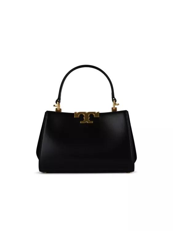 Tory Burch Shopper - Eleonor%27 Mini Bag In Black Leather - Gr. unisize - in Beige - für Damen