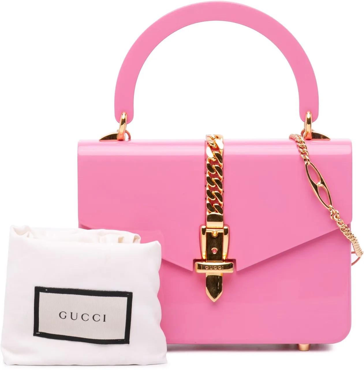 Thumbnail - Gucci Hobo Bags - 2016-2024 Mini Acrylic Sylvie 1969 Top Handle Bag - Gr. unisize - in Gold - für Damen
